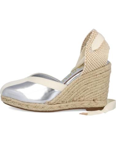 AZAREY 494J546 ESPADRILLE-KEILABSATZSCHUHE AUS METALLIC-JUTE SILBER MIT KNÖCHELRIEMEN GRIS