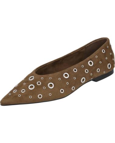 BAILARINAS CORINA M5610 DE PUNTERA FINA CON TACHAS MARRÓN MARRON