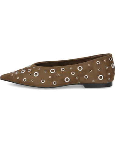 BAILARINAS CORINA M5610 DE PUNTERA FINA CON TACHAS MARRÓN MARRON