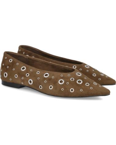 BAILARINAS CORINA M5610 DE PUNTERA FINA CON TACHAS MARRÓN MARRON