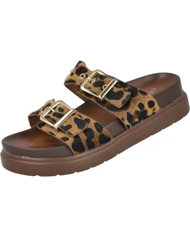BUBBLE BOBBLE PLATEAU-SANDALEN M2535 LEOPARDENMUSTER MARRON