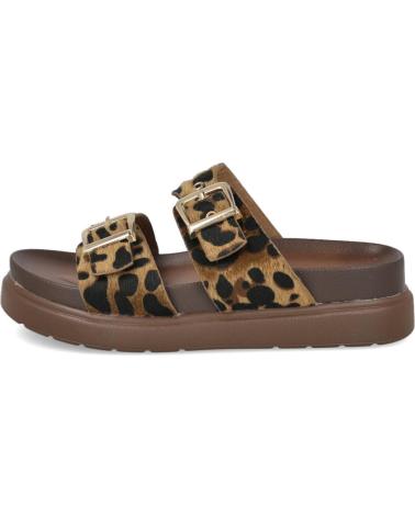 BUBBLE BOBBLE PLATEAU-SANDALEN M2535 LEOPARDENMUSTER MARRON
