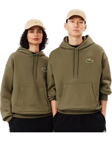 LACOSTE SWEAT À CAPUCHE UNISEXE SH275400 NOIR VERDE