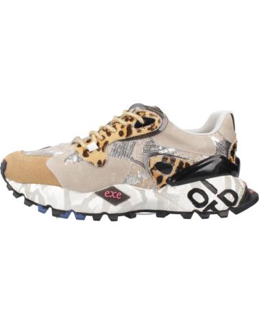 SNEAKER EXE 134-10 LEOPARD TAUPE: ANIMAL-PRINT-STIL LEOPARD TAUPE