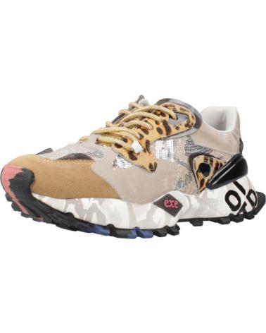 SNEAKER EXE 134-10 LEOPARD TAUPE: ANIMAL-PRINT-STIL LEOPARD TAUPE