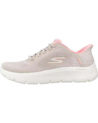 SKECHERS TÊNIS GO WALK FLEX SAFIYA BEGE ROSA TPPK NAN