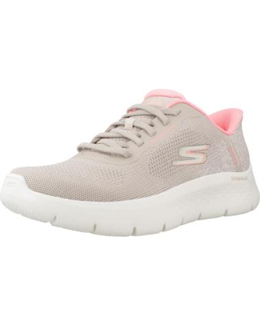 SKECHERS TÊNIS GO WALK FLEX SAFIYA BEGE ROSA TPPK NAN