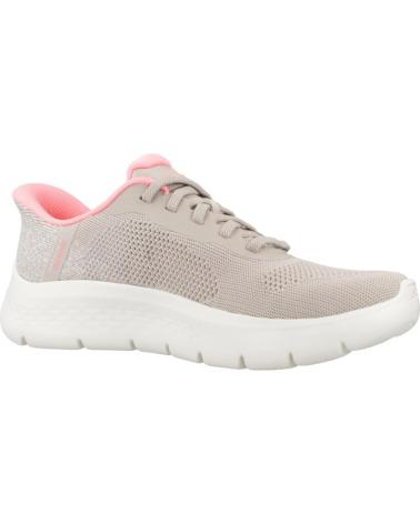 SKECHERS TÊNIS GO WALK FLEX SAFIYA BEGE ROSA TPPK NAN