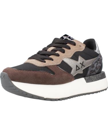 SUN68 SCARPE DA GINNASTICA BIG STARGIRL MIX MATERIAL SCPZ45221 NERO NERO