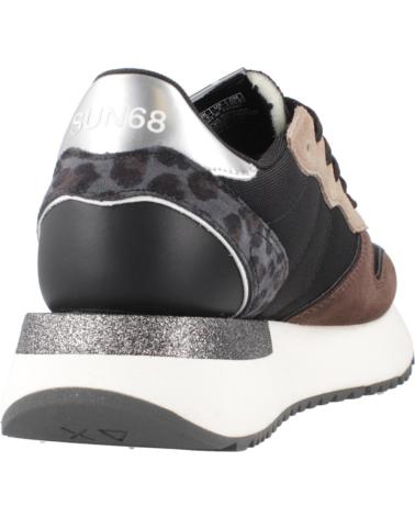 SUN68 SCARPE DA GINNASTICA BIG STARGIRL MIX MATERIAL SCPZ45221 NERO NERO