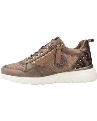 BASKETS SPORTIVES CARMELA 162513C IMPRIMÉ ANIMAL MÉTALLISÉ TAUPE AVEC FERMETURE ÉCLAIR TAUPE
