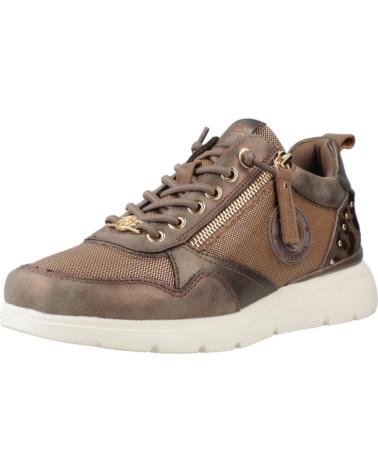 BASKETS SPORTIVES CARMELA 162513C IMPRIMÉ ANIMAL MÉTALLISÉ TAUPE AVEC FERMETURE ÉCLAIR TAUPE