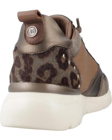 BASKETS SPORTIVES CARMELA 162513C IMPRIMÉ ANIMAL MÉTALLISÉ TAUPE AVEC FERMETURE ÉCLAIR TAUPE