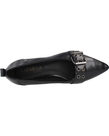CARMELA 162709C - SABRINAS PRETAS DE BICO FINO COM FIVELA NEGRO