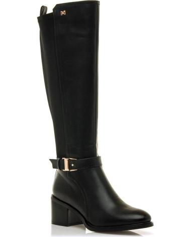MARIA MARE 63601 BOTTES HAUTES NOIRES À TALON AVEC DÉTAIL MÉTALLIQUE NEGRO