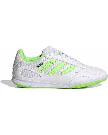 ADIDAS SUPER SALA III FUTSAL SHOES WHITE FLUORESCENT GREEN VERDE FLUOR