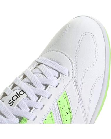 ADIDAS SUPER SALA III FUTSAL SHOES WHITE FLUORESCENT GREEN VERDE FLUOR