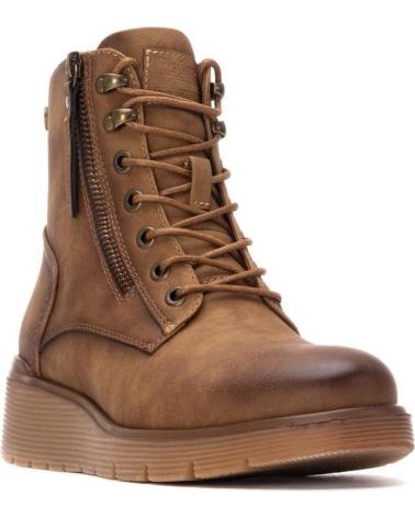 BOTTINES CASUAL REFRESH 173245 01 COMPENSÉES À LACETS COULEUR CAMEL CAMEL