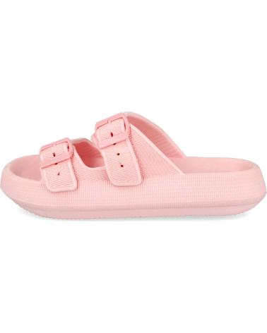 L&R SHOES VG323 CIABATTE DA SPIAGGIA E PISCINA CON DOPPIA FASCIA E FIBBIE ROSA ROSA