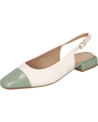 L&R SHOES S-5023 BALLERINA SLINGBACK BICOLORE VERDE E BIANCO VERDE