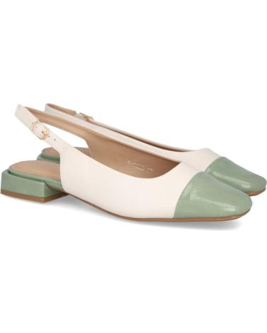 L&R SHOES S-5023 BALLERINA SLINGBACK BICOLORE VERDE E BIANCO VERDE