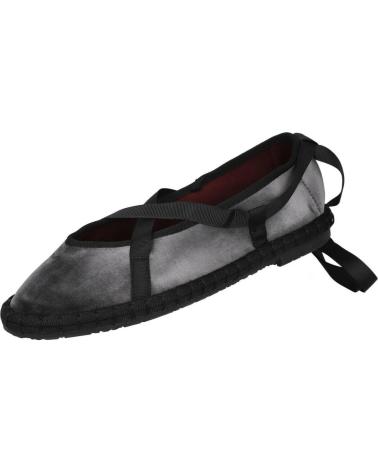L&R SHOES SAMT-BALLERINAS GRAU MIT BÄNDERN MODELL CD-5 GRIS