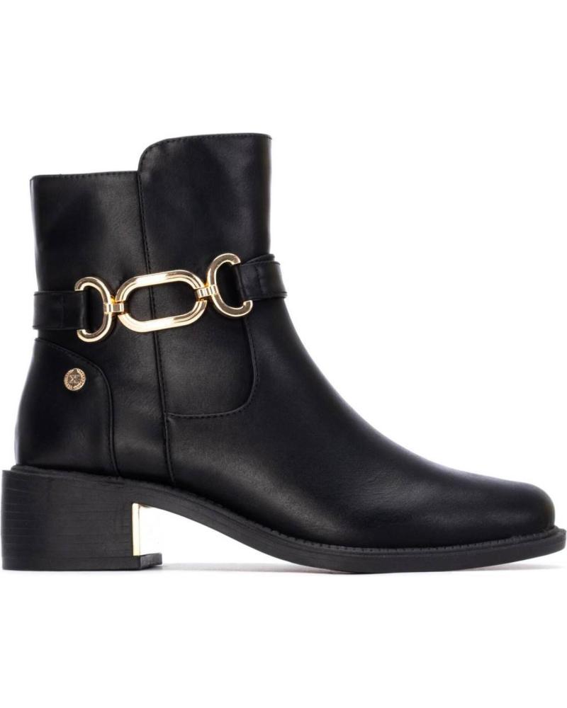 XTI STIEFELETTEN 144398 SCHWARZ MIT GOLDENER DEKOKETTE NEGRO