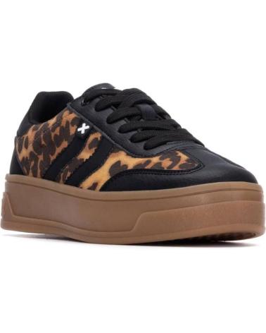 BASKETS XTI 144584 NOIRES AVEC PLATEFORME ET IMPRIMÉ ANIMALIER NEGRO