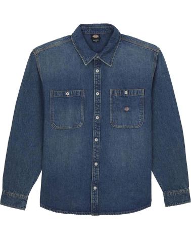 DICKIES MECHANIC DENIM LS SHIRT KHAKI TINTED BLUE KHAKI TNTD BLUE