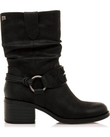 MTNG 54666 BOTAS ESTILO BIKER PRETAS COM FIVELA METÁLICA NEGRO