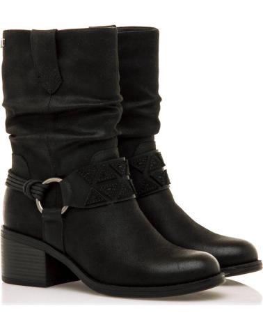 MTNG 54666 BOTAS ESTILO BIKER PRETAS COM FIVELA METÁLICA NEGRO