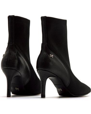 BOTINES MARIA MARE 63640 NEGROS DE TEJIDO ELÁSTICO CON TACÓN FINO NEGRO