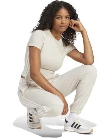 ADIDAS LANGE HOSE ESSENTIALS 3-STRIPES BEIGE JE0049 DAMEN GRIS