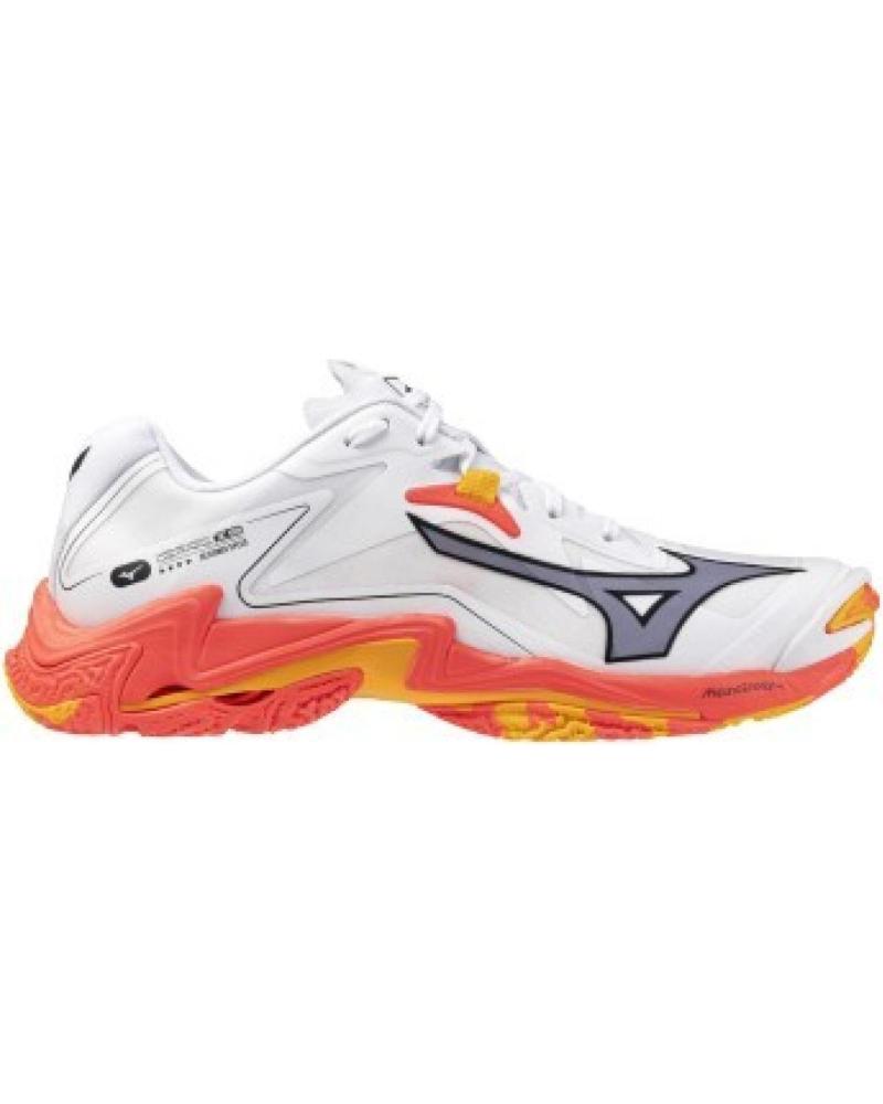MIZUNO WAVE LIGHTNING Z8 - VOLLEYBALLSCHUHE WEISS MIT ORANGE UND ROT ROJO