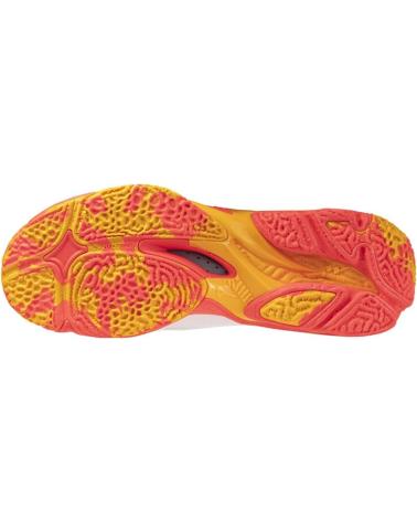 MIZUNO WAVE LIGHTNING Z8 - VOLLEYBALLSCHUHE WEISS MIT ORANGE UND ROT ROJO