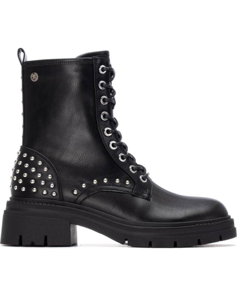 XTI BOTAS MILITARES PRETAS COM TACHAS - MODELO 144640 NEGRO