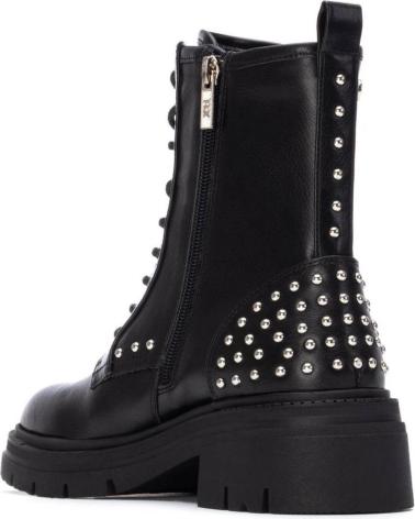 XTI BOTAS MILITARES PRETAS COM TACHAS - MODELO 144640 NEGRO