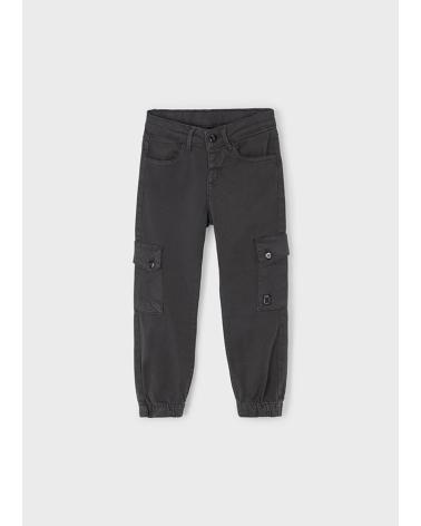CALÇAS CARGO MAYORAL PARA MENINO, PRETO SOMBRA - REF. 37526 NEGRO