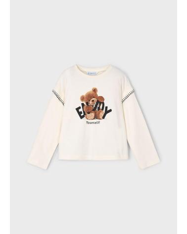 MAYORAL T-SHIRT MANICHE LUNGHE ORSO MACCHI BEIGE 4012010 BEIG