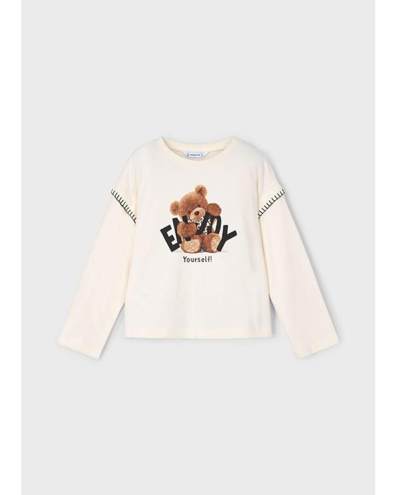 MAYORAL T-SHIRT MANICHE LUNGHE ORSO MACCHI BEIGE 4012010 BEIG