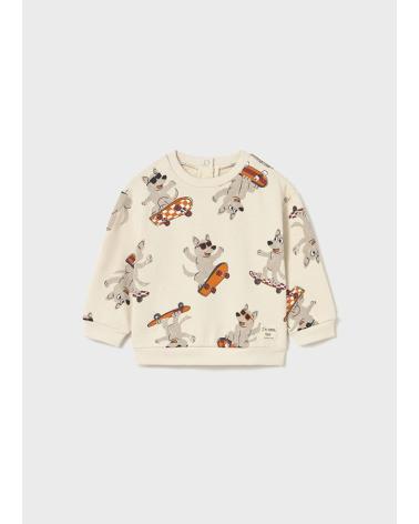 MAYORAL 2 417 036 - MAGLIONE STAMPA FUNGHI BEIGE BEIG