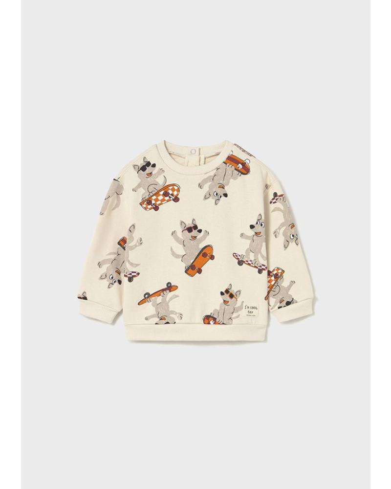 MAYORAL 2 417 036 - MAGLIONE STAMPA FUNGHI BEIGE BEIG