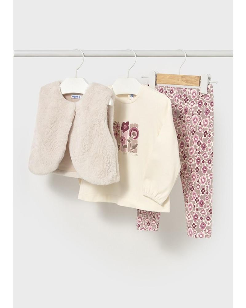 MAYORAL COMPLETO LEGGINGS 3 PEZZI ROSA RIF. 2739-032 ROSA