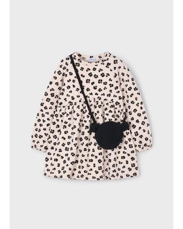 VESTITO IN FELPA MAYORAL CON BORSA 4 926 055 - SABBIA ARENA