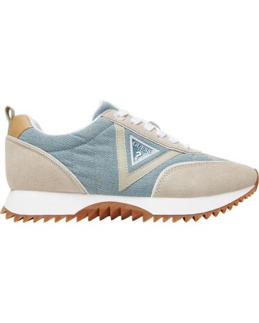 ZAPATILLAS GUESS BAIL FLTBAI DEN12 AZUL CLARO BEIGE AZUL