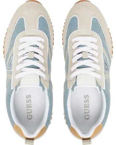 ZAPATILLAS GUESS BAIL FLTBAI DEN12 AZUL CLARO BEIGE AZUL