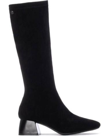 BOTA ALTA XTI 144291 PRETA COM SALTO GEOMÉTRICO NEGRO