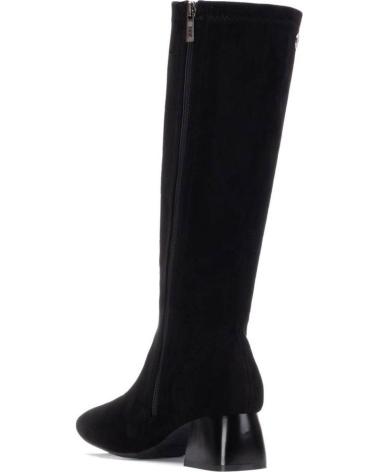 BOTA ALTA XTI 144291 PRETA COM SALTO GEOMÉTRICO NEGRO