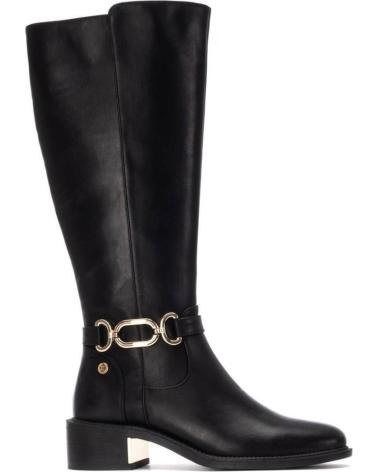 BOTTES HAUTES XTI 144399 NOIRES AVEC CHAÎNE DORÉE NEGRO