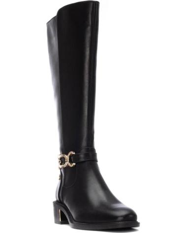 XTI 144399 SCHWARZE HOHE STIEFEL MIT GOLDKETTE NEGRO
